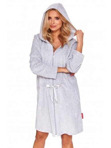 Maternity nursing robe by DN (grey) 1