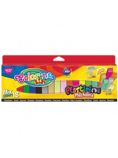 COLORINO CREATIVE plastelinas 18 spalvų, 57424PTR