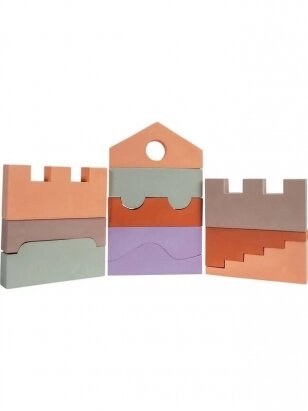 Puzzle Blocks - Earth, 11 pcs., MOES, 1y+