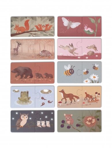 Dėlionė vaikams, Nordic animals, 10 vnt., FILIBABBA, 3m+ 3