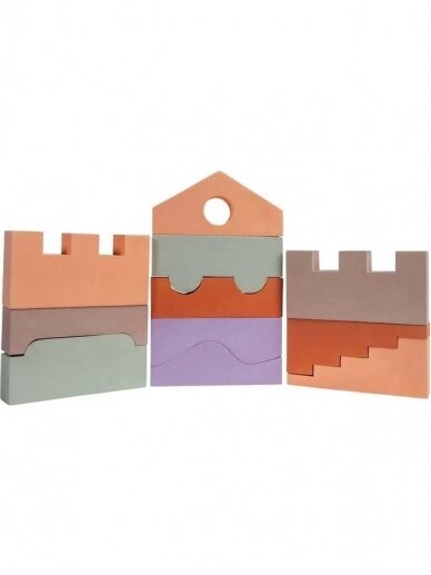 Puzzle Blocks - Earth, 11 pcs., MOES, 1y+