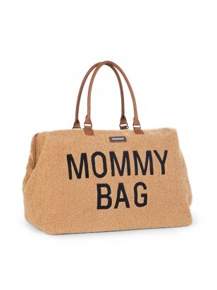 Didelė mamos rankinė - krepšys MOMMY BAG, Teddy Beige, Childhome