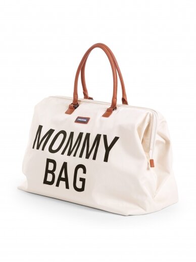 Didelė mamos rankinė - krepšys MOMMY BAG, Of white, Childhome