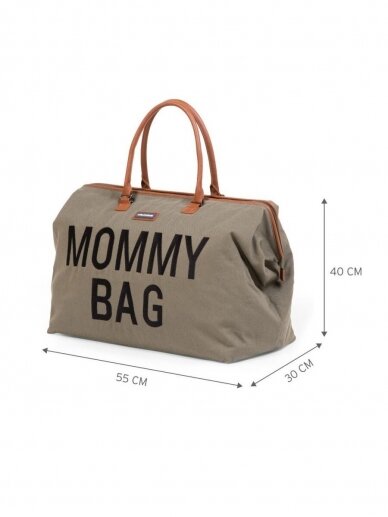 Didelė mamos rankinė - krepšys, MOMMY BAG, Childhome (Chaki) 3