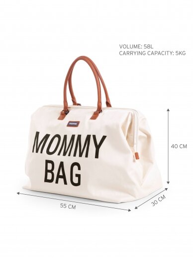 Didelė mamos rankinė - krepšys MOMMY BAG, Of white, Childhome 1