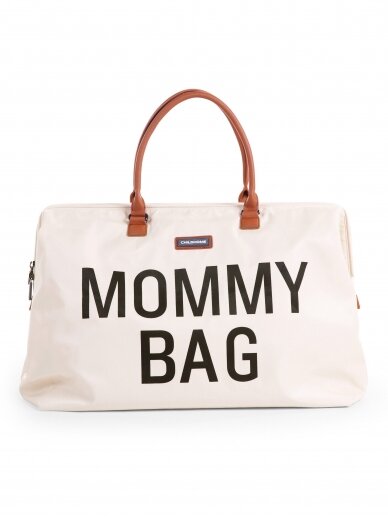 Didelė mamos rankinė - krepšys MOMMY BAG, Of white, Childhome  6