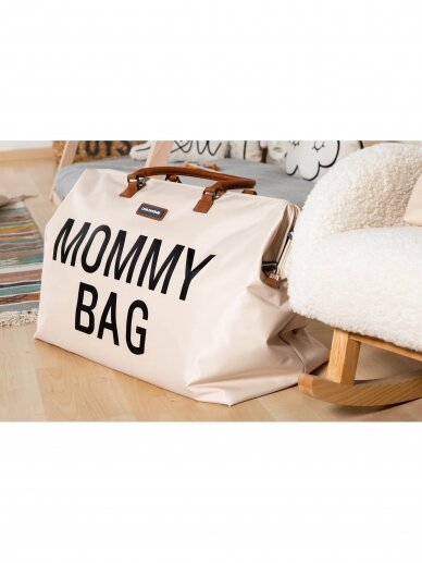 Didelė mamos rankinė - krepšys MOMMY BAG, Of white, Childhome 8