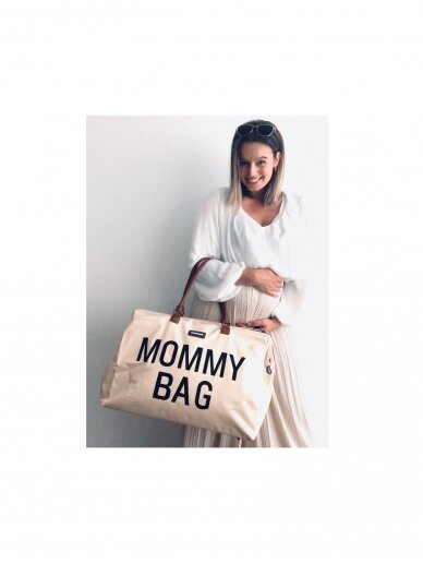 Didelė mamos rankinė - krepšys MOMMY BAG, Of white, Childhome  13