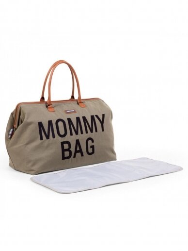 Didelė mamos rankinė - krepšys, MOMMY BAG, Childhome (Chaki) 6