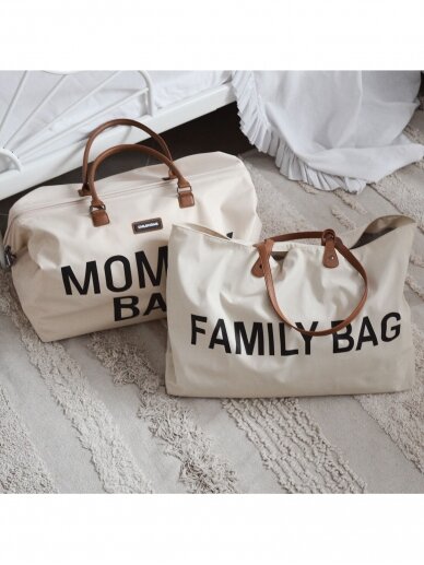 Didelė mamos rankinė - krepšys MOMMY BAG, Of white, Childhome 11