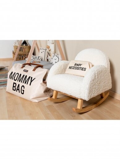 Didelė mamos rankinė - krepšys MOMMY BAG, Of white, Childhome 12