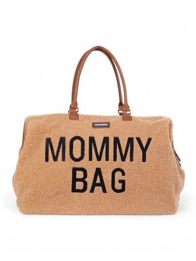 Didelė mamos rankinė - krepšys MOMMY BAG, Teddy Beige, Childhome 10