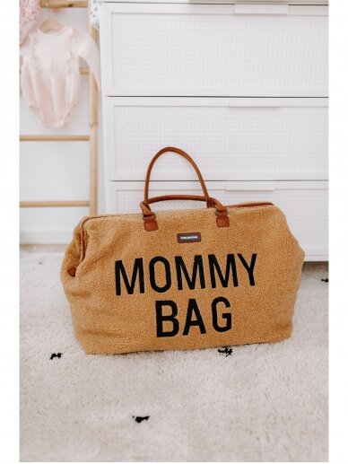 Didelė mamos rankinė - krepšys MOMMY BAG, Teddy Beige, Childhome 6