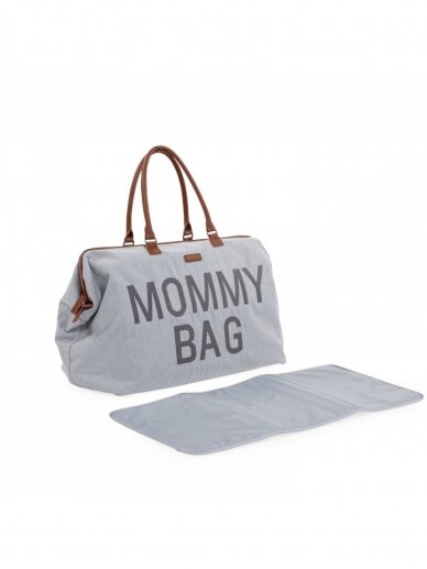 Didelė mamos rankinė - krepšys MOMMY BAG (Pilka) 1