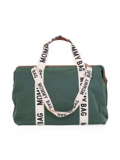 Didelė mamos rankinė - krepšys MOMMY BAG (green)