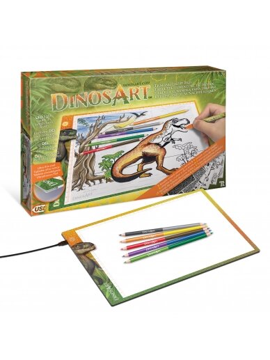 DINOSART kūrybinis rinkinys Tracing Light Pad, 15151 4