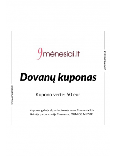 DOVANŲ KUPONAS 9menesiai.lt 50 Eur