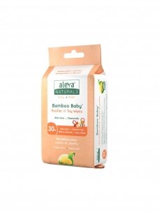 Bambukinės servetėlės čiulptukams ir žaislams, Bamboo Baby, Aleva Naturals, 30 vnt.