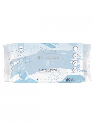 Pure Water Wipes 60 pcs, Kikkaboo