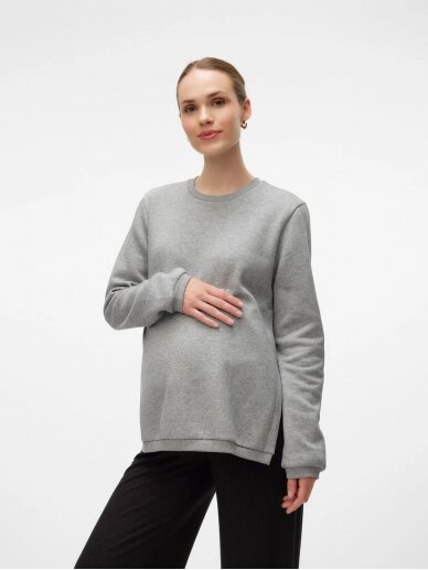 Maternity Jumper MLKATHRIN, Mama;licious (Grey) 7