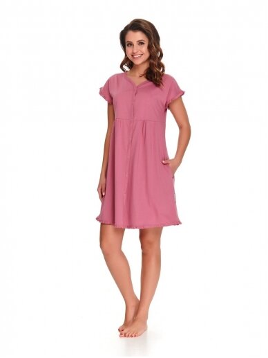 Organic cotton nightdress by DN (pink) 1