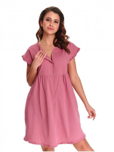 Organic cotton nightdress by DN (pink) 4