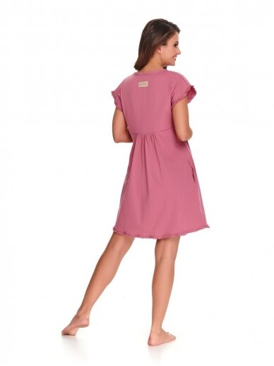 Organic cotton nightdress by DN (pink) 3