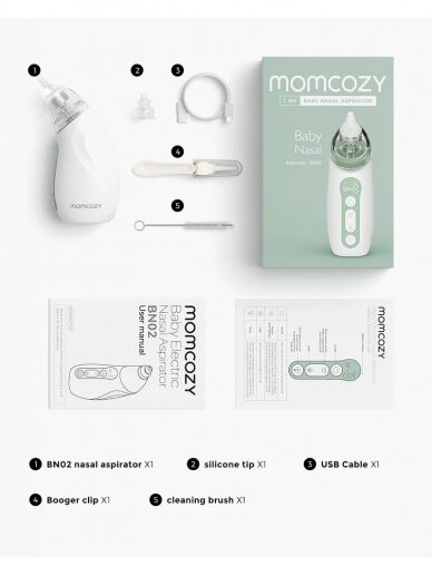 Electric nasal aspirator for babies, Momcozy 2