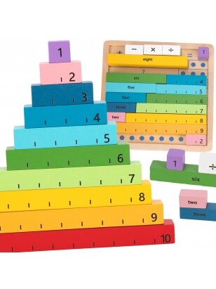 Tooky žaislas medinis matematikos lenta mokymosi skaičiavimo abacus