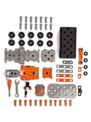 SMOBY Truck 3in1 Black+Decker Tools Crane 60 Accs.