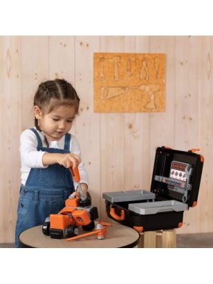 SMOBY Black & Decker įrankių dėklas + automobilio dalys