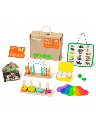 TOOKY TOY Box XXL Box Montessori lavinantis 7in1 sensorinis 25-30 mėn.