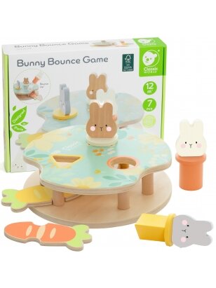 Žaidimas CLASSIC WORLD Wooden Pop Up Bunnies 12m+