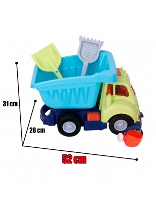 WOOPIE smėlio rinkinys su sunkvežimiu 52 cm XXL ir formomis 20 vnt.