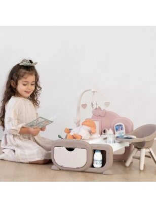 SMOBY Baby Nurse Elektroninis didelis auklės kampelis lėlei 19 priedai