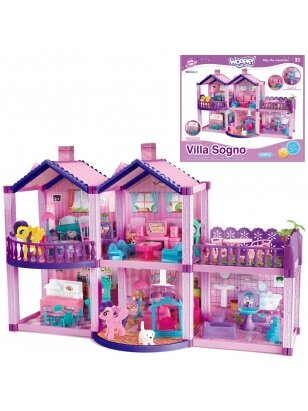 WOOPIE Pony Dollhouse PONY FANTASY VILLA 120 vnt.