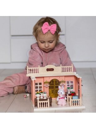 WOOPIE Dollhouse Rabbit šeimos gėlių parduotuvė + figūrėlė