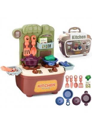 WOOPIE Little Chef komplektas 2in1 virtuvės lagaminas 19 vnt.