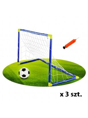 WOOPIE Futbolo vartai su kamuoliu ir pompa Football Sport 3 PCS.