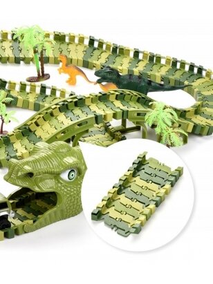 WOOPIE XXL Car Track Dinosaurs 240 vnt.