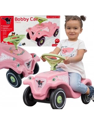 BIG Bobby Car Classic Flower Ride On Pink