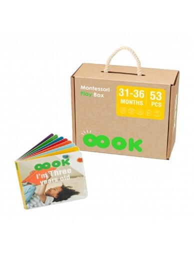 TOOKY TOY Box XXL Box Montessori lavinantis 7in1 sensorinis 31-36 mėn. 7