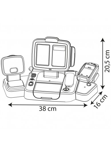 SMOBY elektroninės parduotuvės kasos aparatas su skaitytuvu ir svarstyklėmis 3