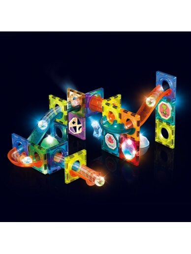 WOOPIE Magnetic Blocks Ball Track Light 49 vnt. 2