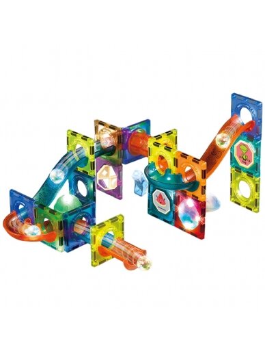 WOOPIE Magnetic Blocks Ball Track Light 49 vnt. 15