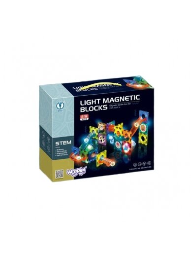 WOOPIE Magnetic Blocks Ball Track Light 49 vnt. 19