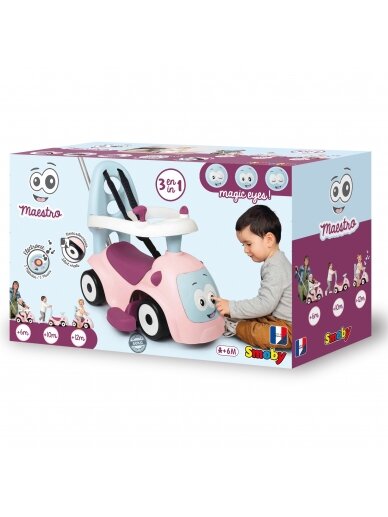 SMOBY Ride-On Maestro 3in1 Pink 13