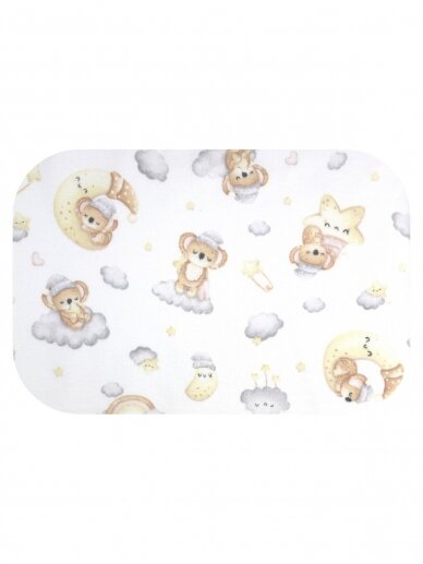 Flannel diaper, 70x80, sleeping bears on a cloud, Ega Kids 1