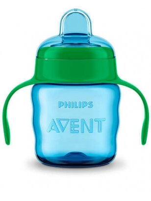 PHILIPS AVENT puodelis su snapeliu CLASSIC, žalias, 6 mėn+, 200 ml.