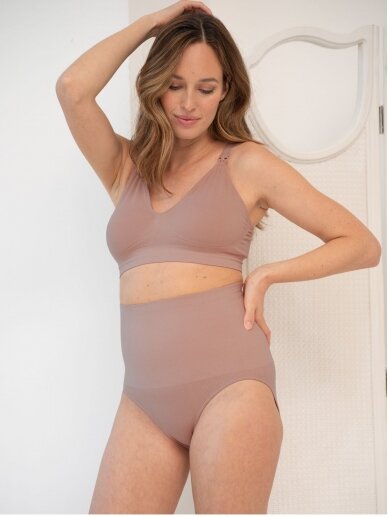 Twin Pack Post Maternity Shaping Briefs – Cappuccino 2